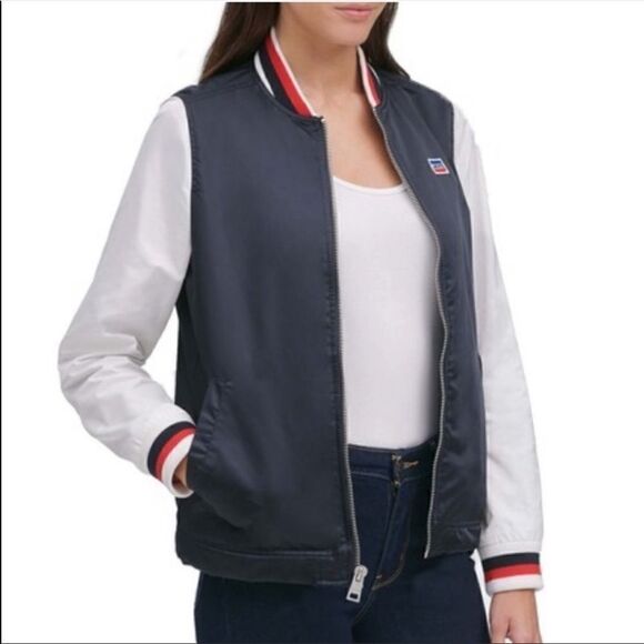 Levi’s Colorblock Stripe Trim Bomber Jacket - Picture 1 of 7